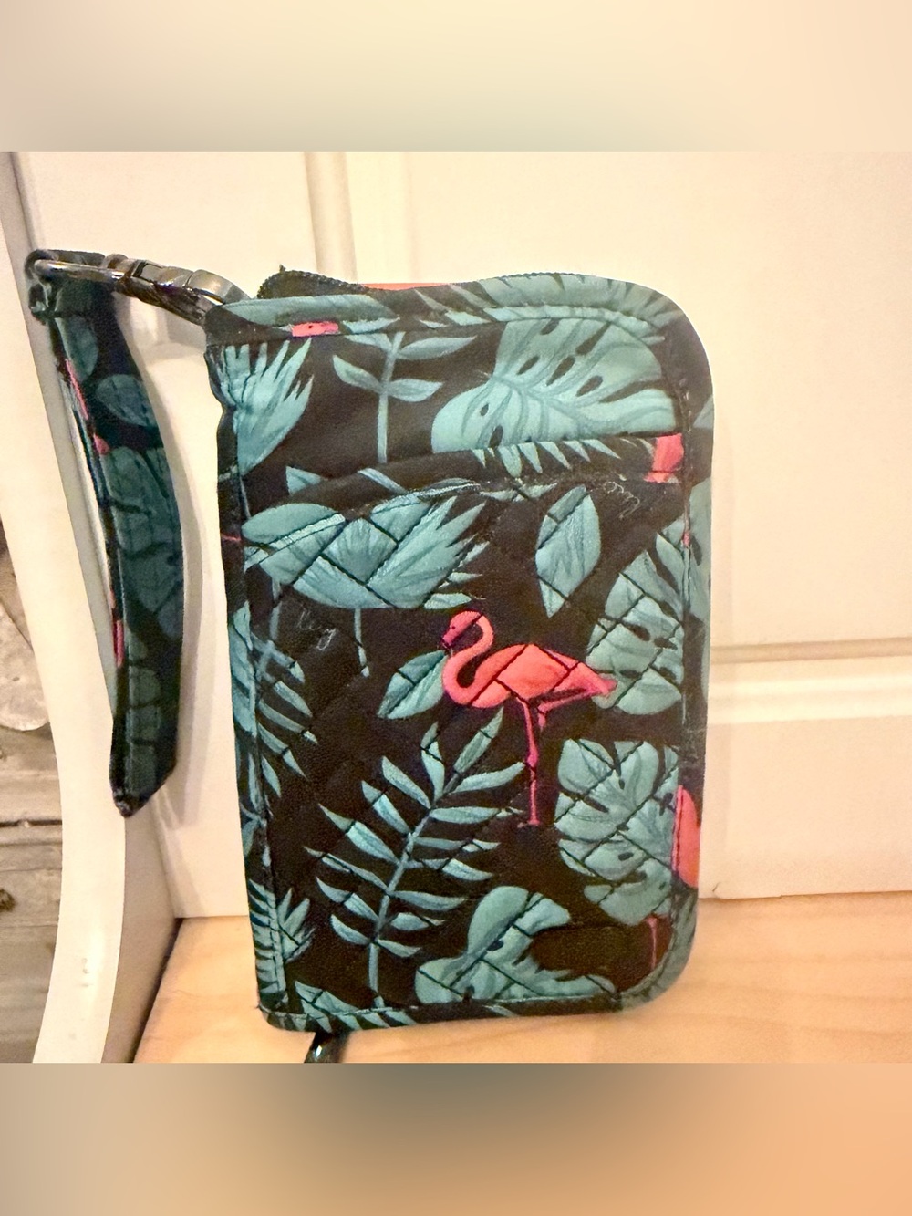 LUG Tandem rfid wallet wristlet flamingo pattern